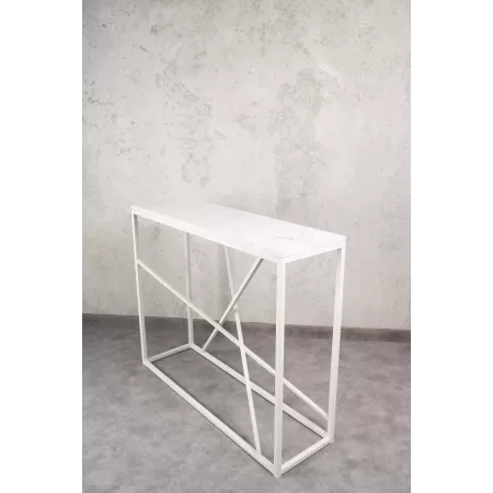 Konsola loftowa MIXO 100×30 cm – Biała | nowoczesna konsola Loft