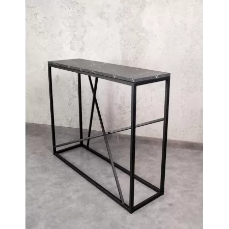 Konsola loftowa MIXO 100×30 cm – Czarna | nowoczesna konsola Loft