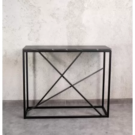 Konsola loftowa MIXO 100×30 cm – Czarna | nowoczesna konsola Loft