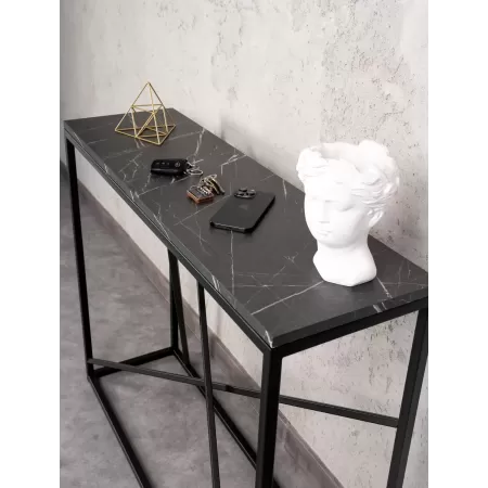 Konsola loftowa MIXO 100×30 cm – Czarna | nowoczesna konsola Loft
