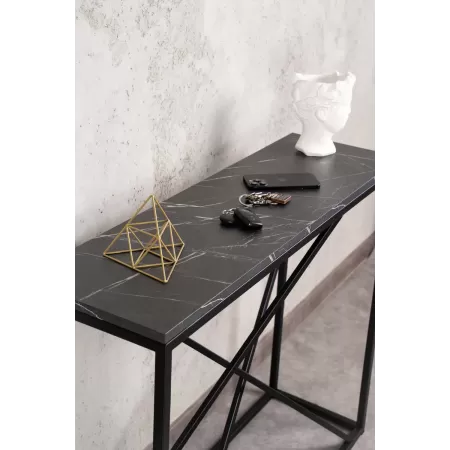 Konsola loftowa MIXO 100×30 cm – Czarna | nowoczesna konsola Loft