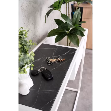 Konsola loftowa z donicą Verde 100×30 cm – Biała | nowoczesna konsola