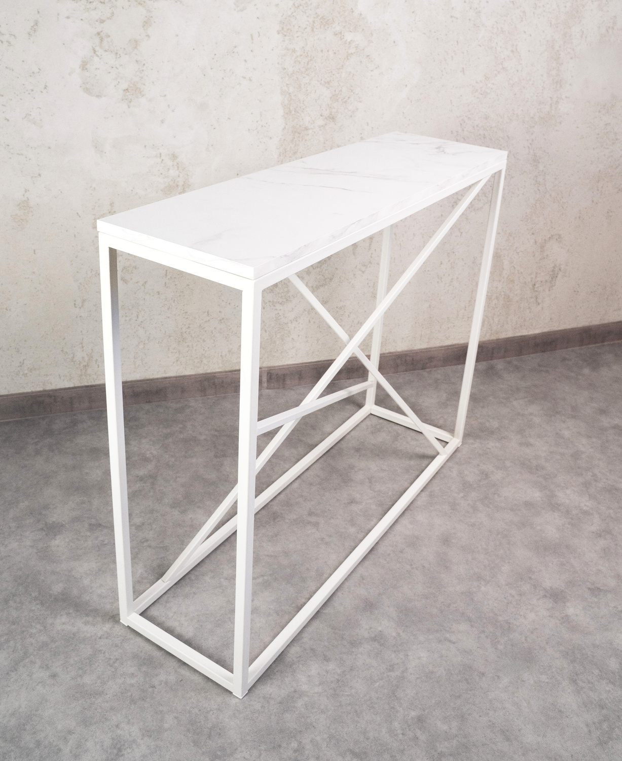 Konsola loftowa MIXO 100 × 30 cm Biała 5.jpg