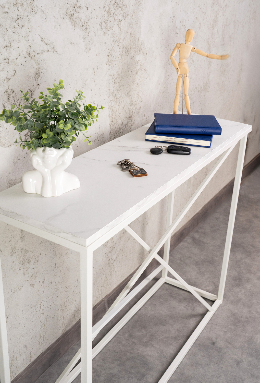 Konsola loftowa MIXO 100 × 30 cm Biała 7.jpg