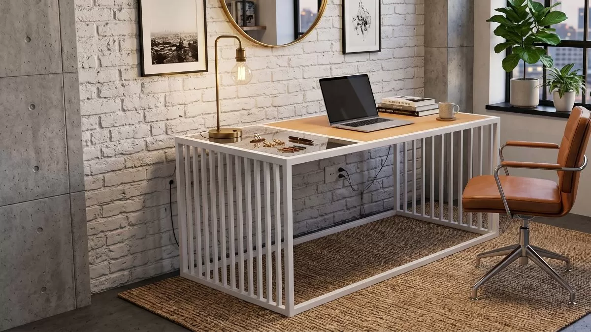Domowe biuro w stylu loft – jak wybrać biurko i regały?